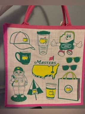Masters large pink Canvas Tote. Purchased at Augusta National at 2026 Masters
